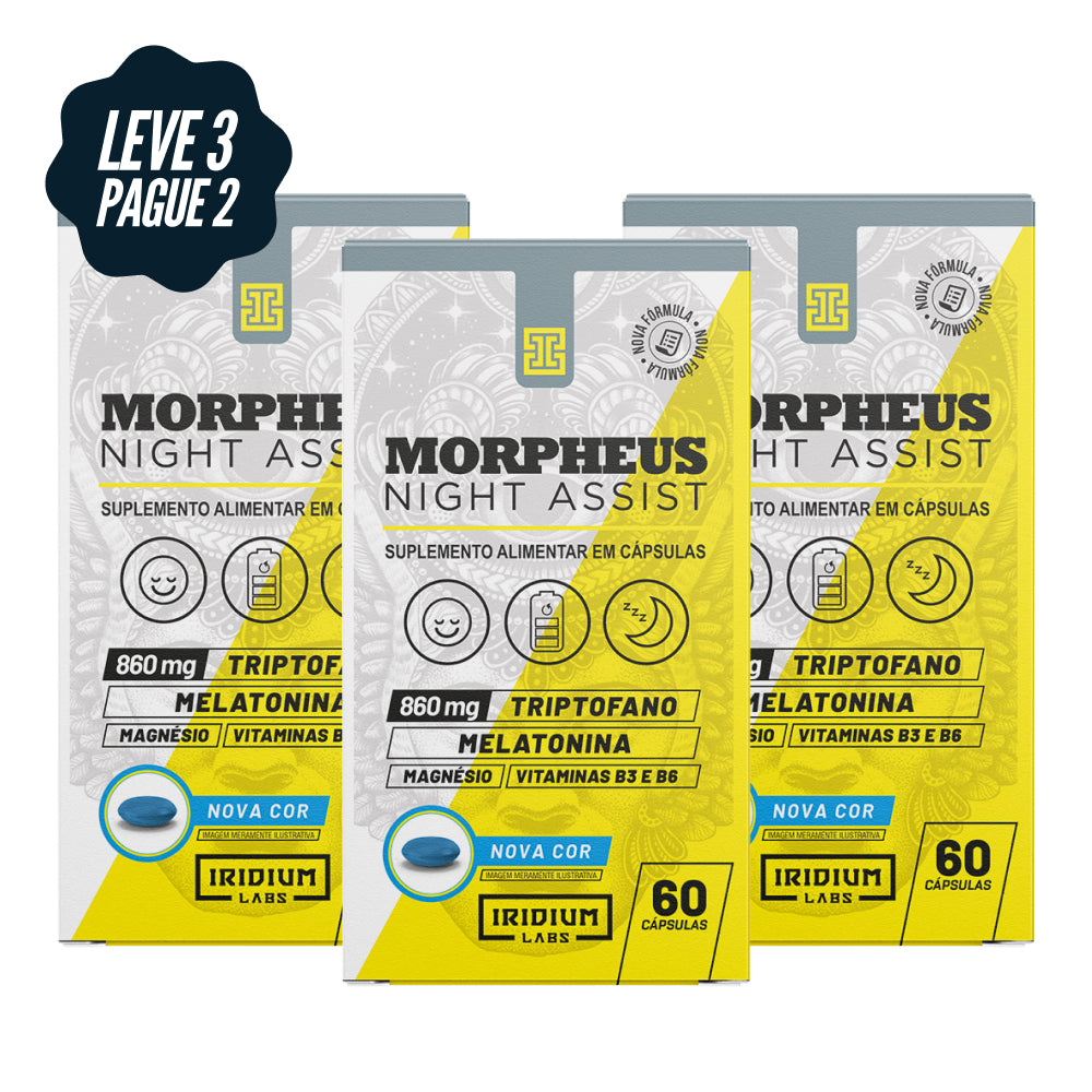 Kit 3x Morpheus L-Triptofano - 3 caixas c/ 60 cáps cada – Iridium Labs