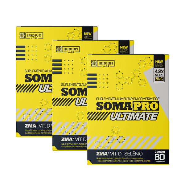 Kit 3x Soma Pro Ultimate ZMA - 3 caixas c/ 60 comps cada