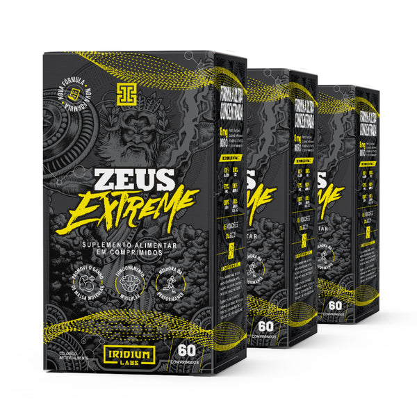 Kit 3x Zeus Extreme Pré-Hormonal - 3 caixas c/ 60 comps cada