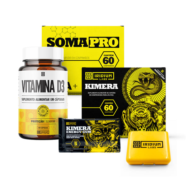 Combo Kimera Thermo + Soma Pro ZMA + Vitamina D + Kimera Gum Unitário + Porta Cápsulas