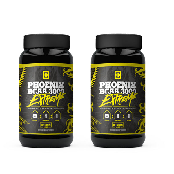 Kit 2x BCAA Phoenix 3000 Extreme 8:1:1 - 120 comprimidos - Iridium Labs