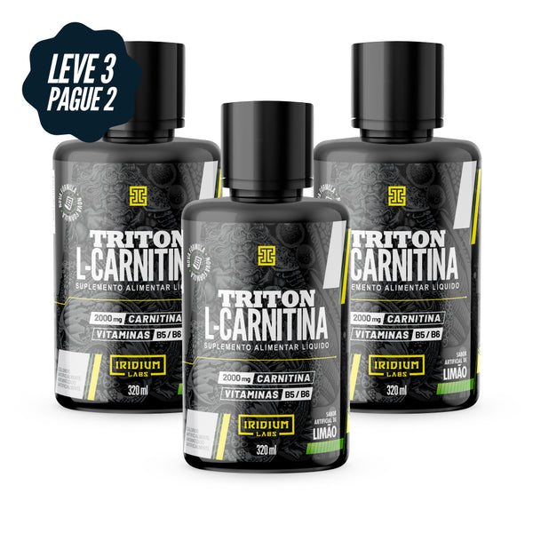 Kit 3x Triton L-Carnitina - 3 unidades c/ 320ml cada