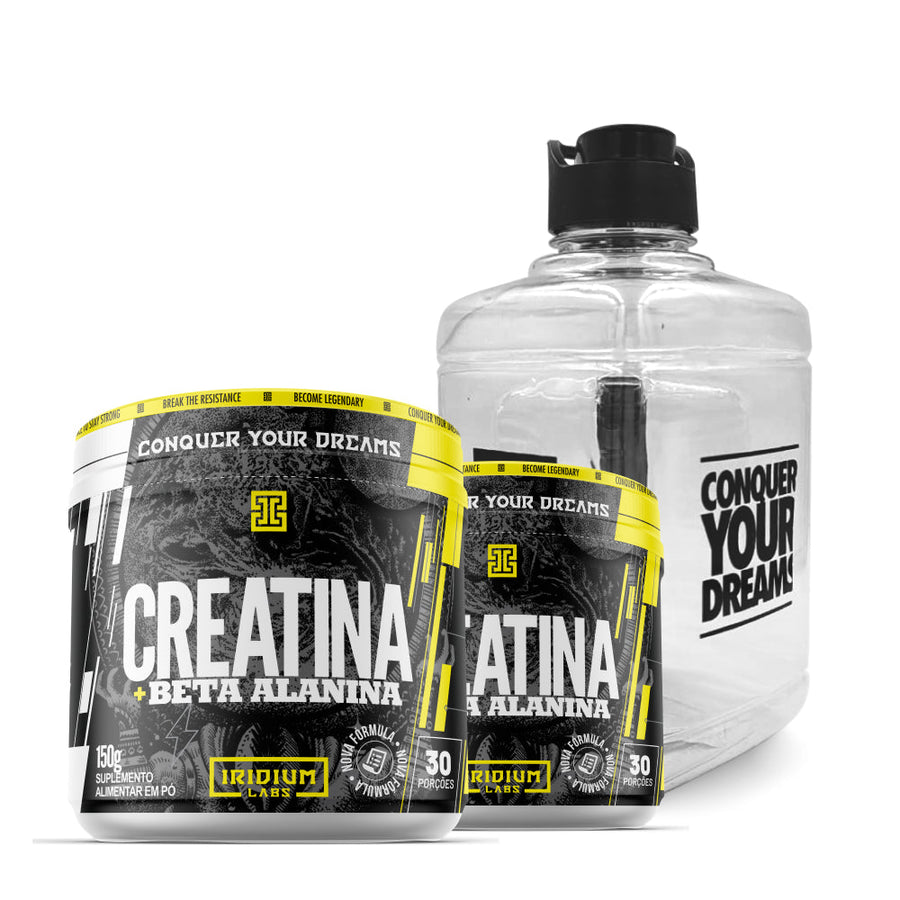 Combo 2x Creatina c/ Beta Alanina 150g + Galão 1,5l