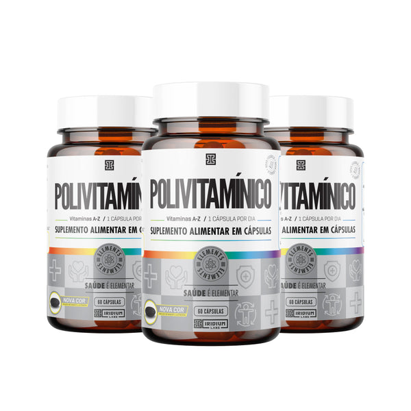 Kit 3x Polivitamínico - 3 caixas c/ 60 cáps cada