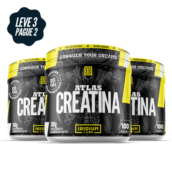 Kit 3x Creatina Atlas 300g - Iridium Labs