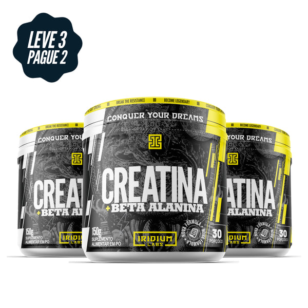Kit 3x Creatina c/ Beta Alanina 150g - Iridium Labs