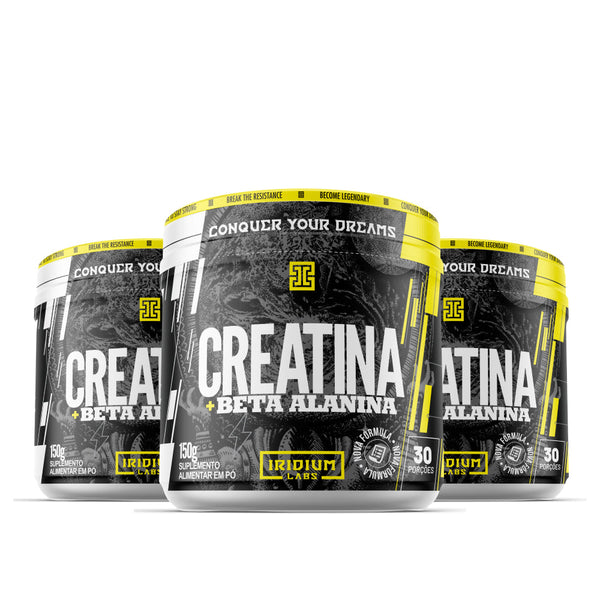Kit 3x Creatina c/ Beta Alanina 150g - Iridium Labs