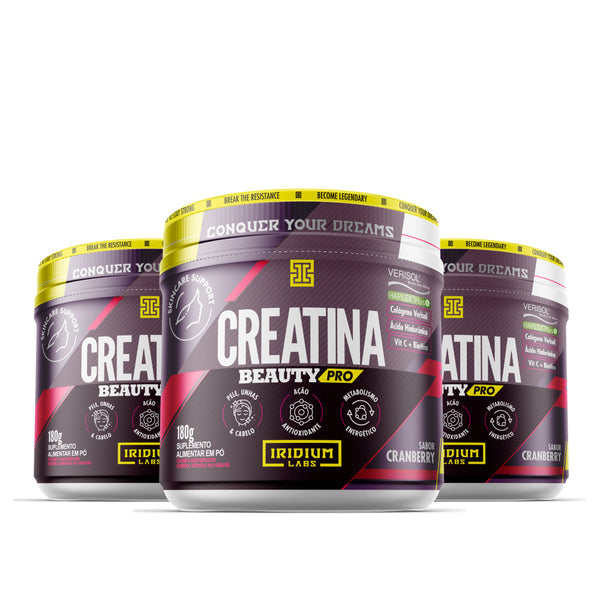 Kit 3x Creatina Beauty Pro - 180g - Iridium Labs