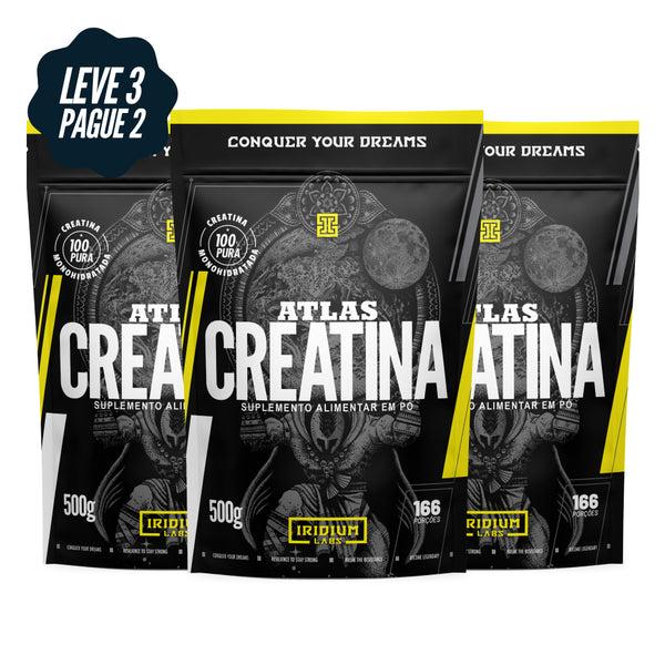 Kit 3x Atlas Creatina - 500g - Iridium Labs