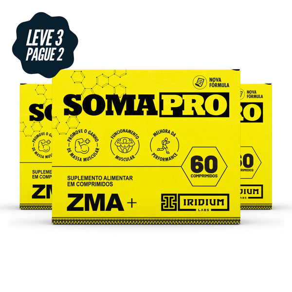 Kit 3x Soma Pro ZMA Pré Hormonal - 3 caixas c/ 60 comps cada