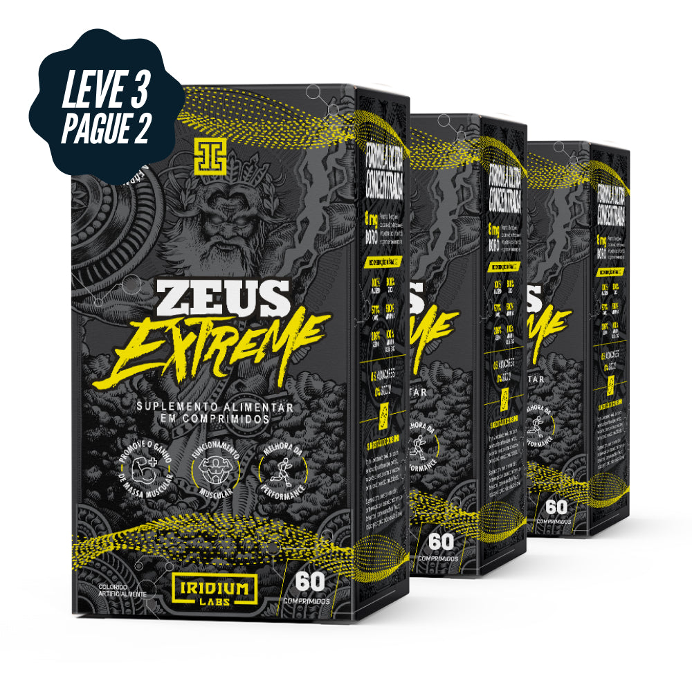 Kit 3x Zeus Extreme Pré-Hormonal - 3 caixas c/ 60 comps cada