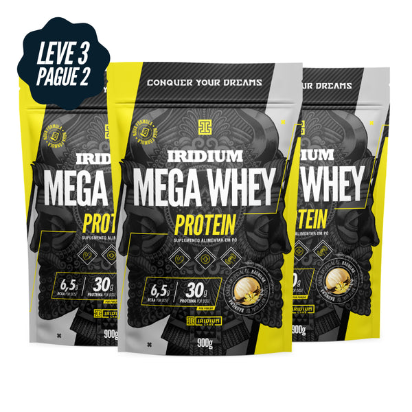 Kit 3x Mega Whey Protein 900g - Iridium Labs