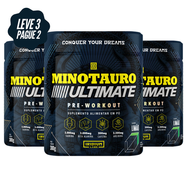 Kit 3x Minotauro Ultimate Pré-treino - 300g