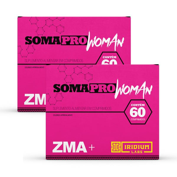 Kit 2x Soma Pro Woman ZMA Pré Hormonal - 2 caixas c/ 60 comps cada